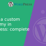 taxonomy in wordpress
